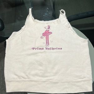 Beige tank top sweatshirt